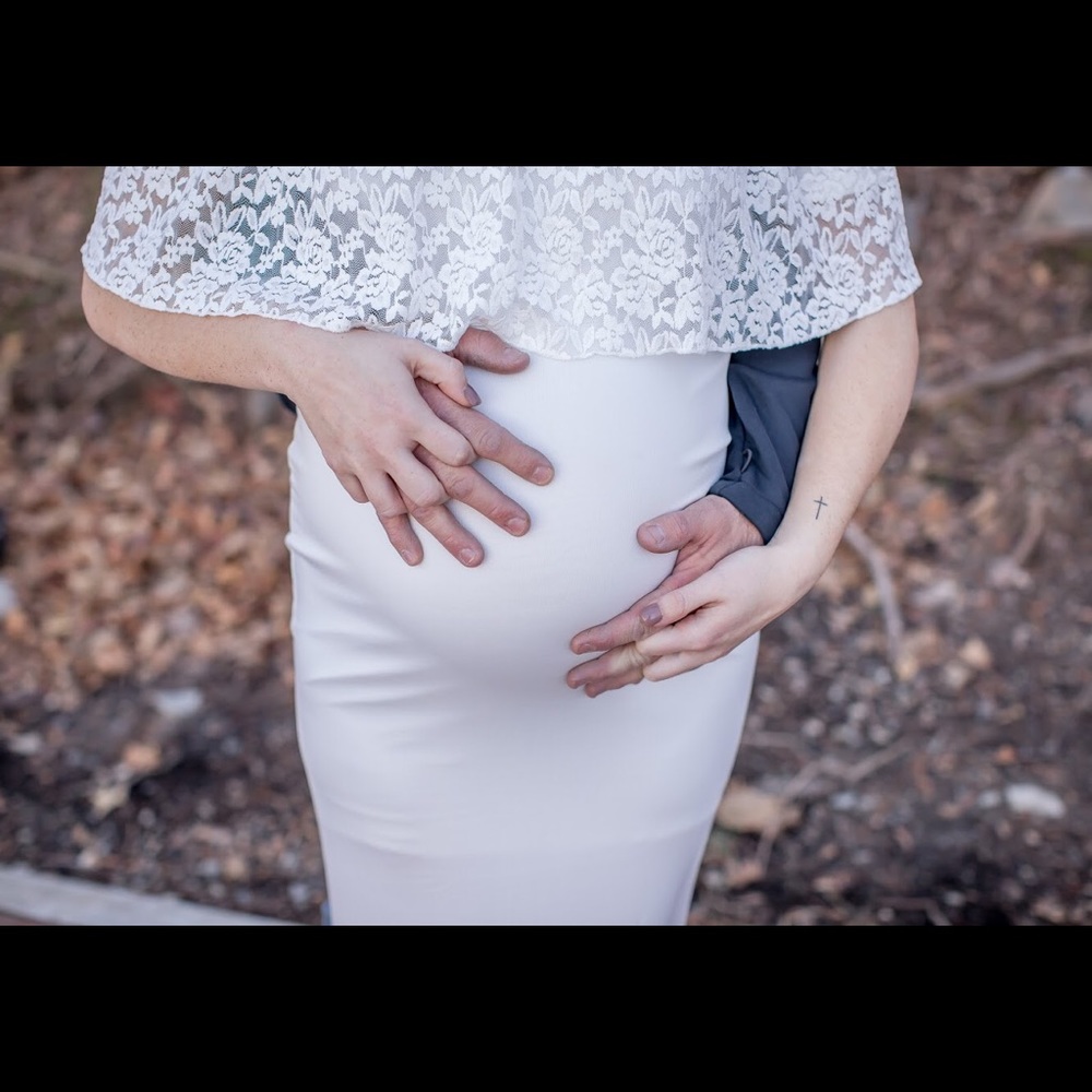 White Lace Maternity Dress